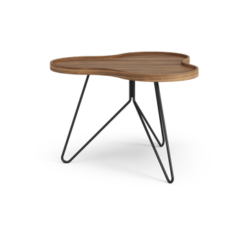 플라워 모노 테이블 스페셜 에디션 62x66 cm - H45 cm-lacquered walnut-black lacquered steel - Swedese | 스웨데제