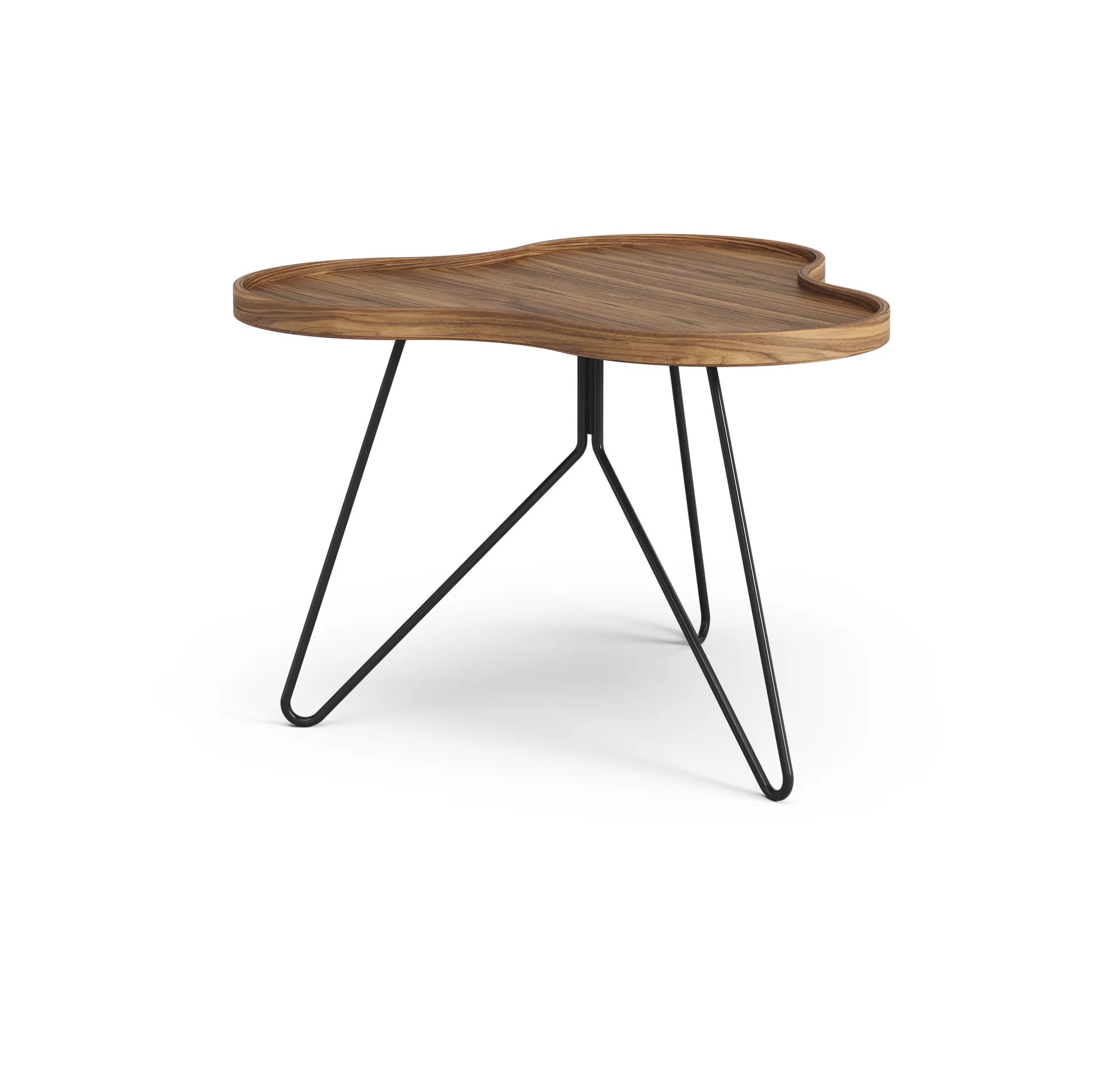 플라워 모노 테이블 스페셜 에디션 62x66 cm, H45 cm-lacquered walnut-black lacquered steel Swedese | 스웨데제