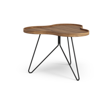플라워 모노 테이블 스페셜 에디션 62x66 cm - H45 cm-lacquered walnut-black lacquered steel - Swedese | 스웨데��제