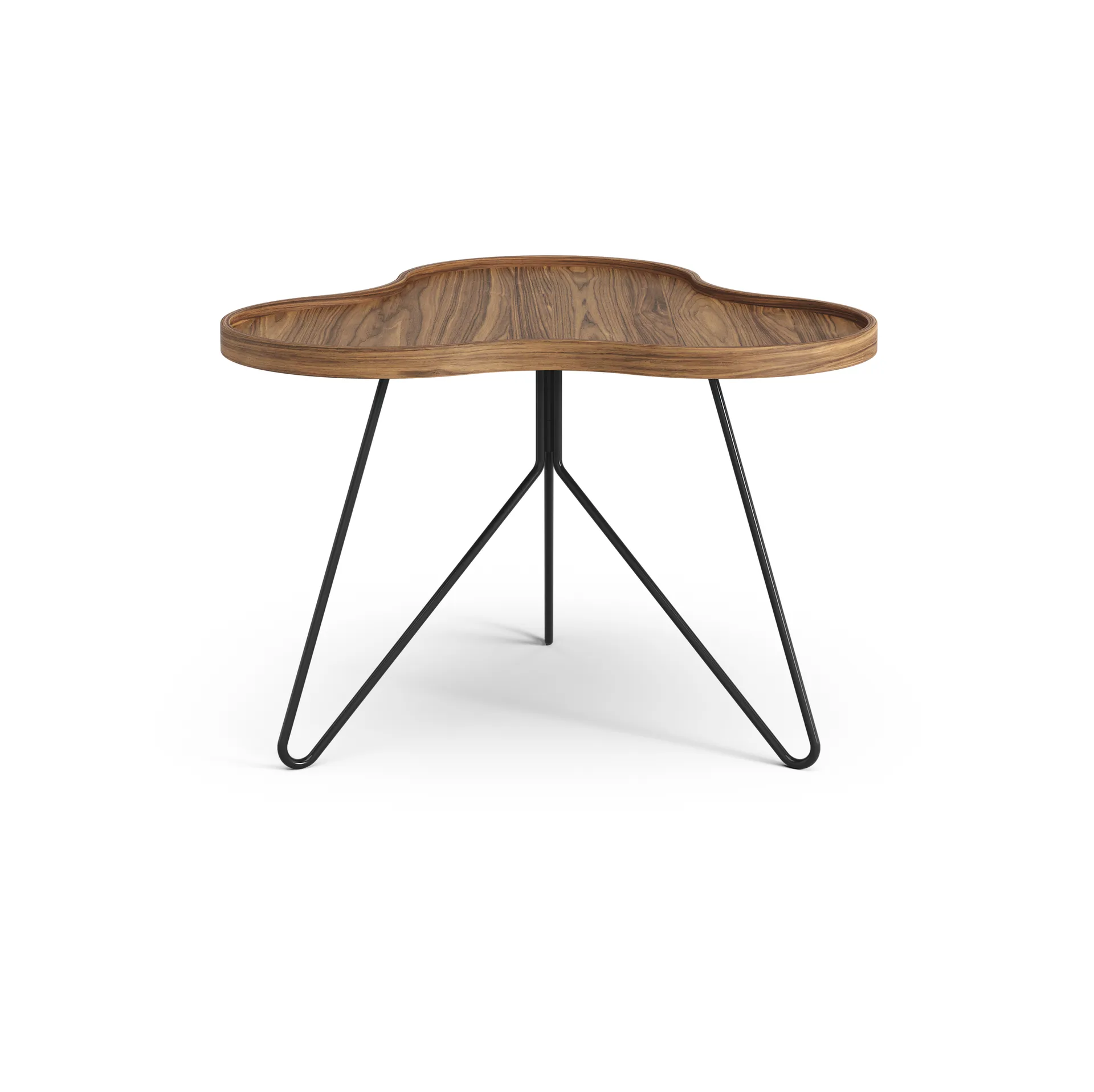 플라워 모노 테이블 스페셜 에디션 62x66 cm, H45 cm-lacquered walnut-black lacquered steel Swedese | 스웨데제