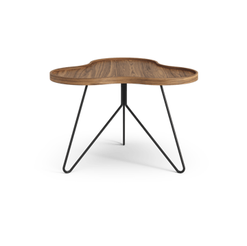 플라워 모노 테이블 스페셜 에디션 62x66 cm - H45 cm-lacquered walnut-black lacquered steel - Swedese | 스웨데제