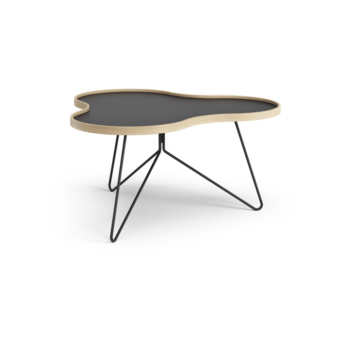 플라워 테이블 84x90 cm - 블랙-45cm-오크 테두리-블랙 베이스 - Swedese | 스웨데제