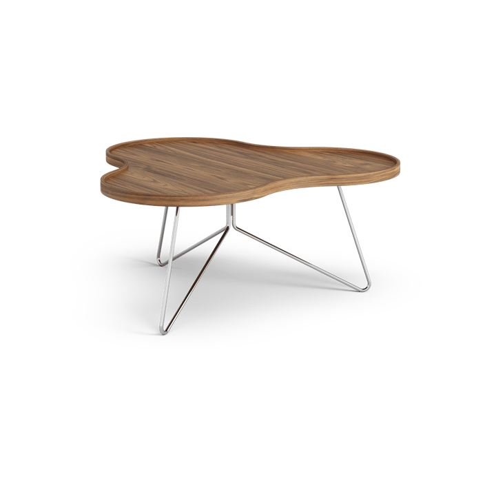 플라워 모노 테이블 스페셜 에디션 84x90 cm - H39 cm-lacquered walnut-chromed steel - Swedese | 스웨데제