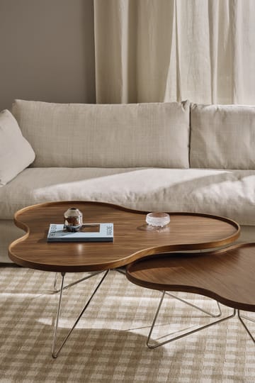플라워 모노 테이블 스페셜 에디션 84x90 cm - H39 cm-lacquered walnut-chromed steel - Swedese | 스웨데제