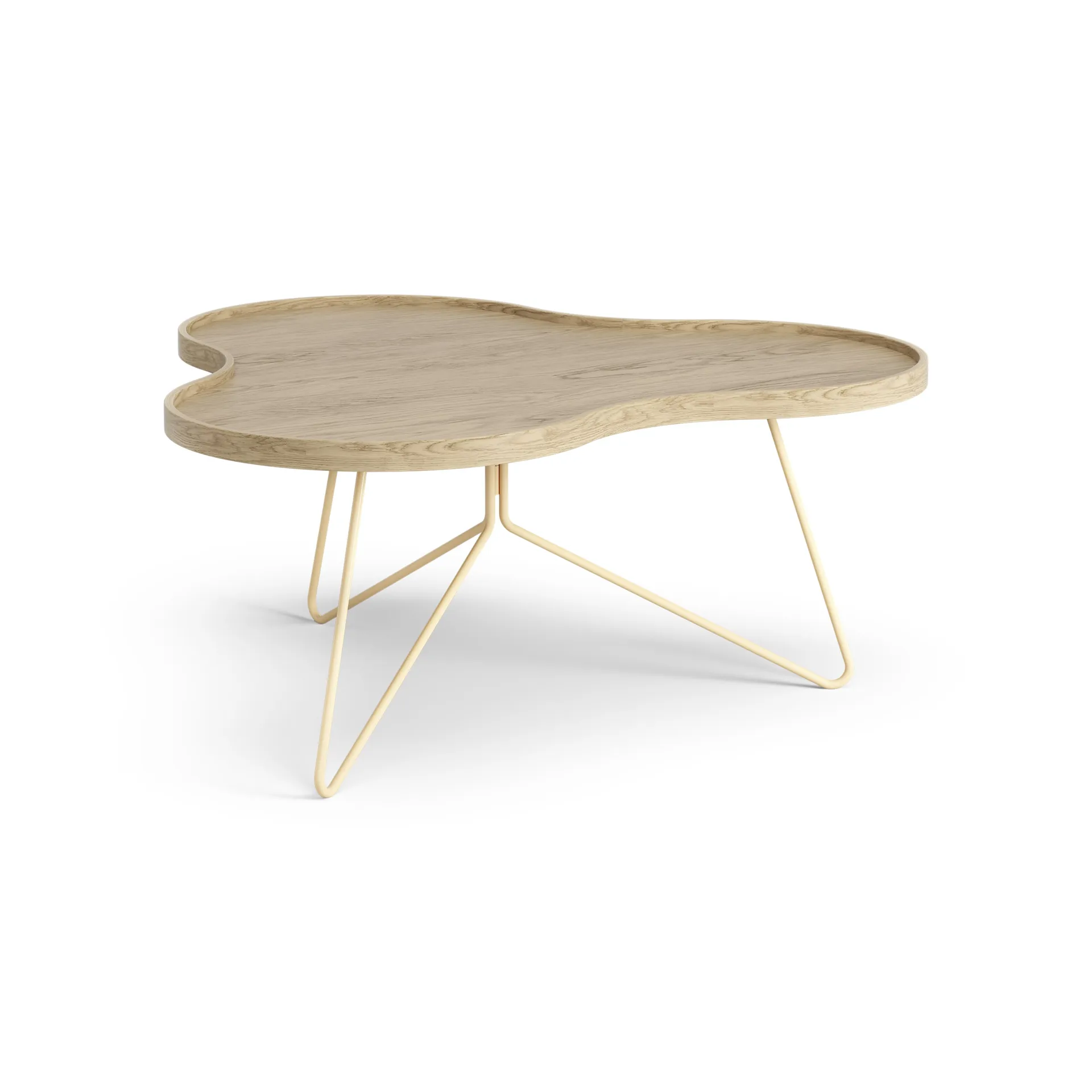 플라워 모노 테이블 84x90 cm, H39 cm Oak laquered Swedese | 스웨데제
