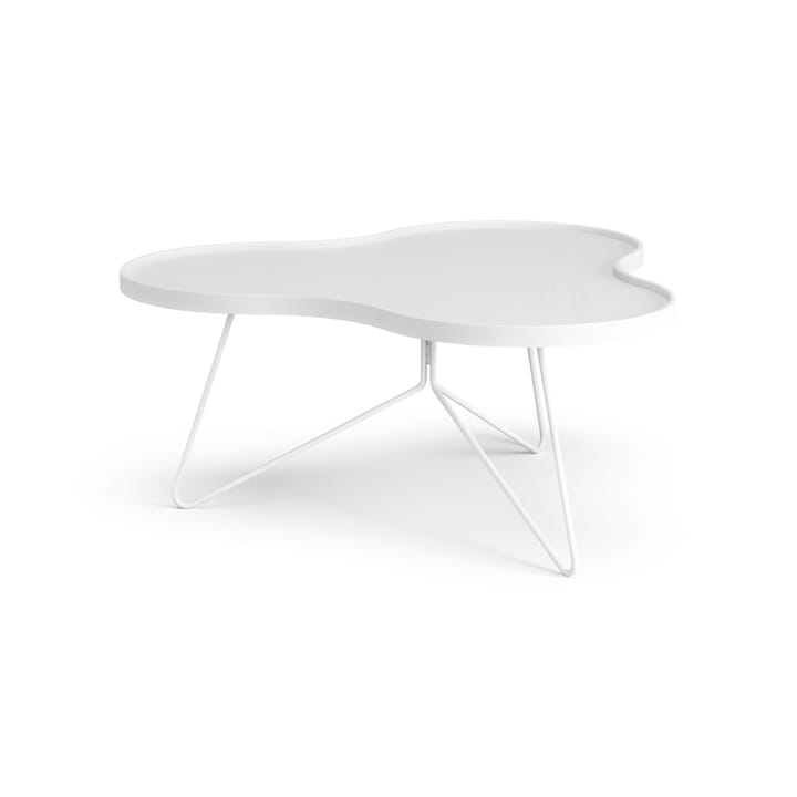 플라워 모노 테이블 84x90 cm, H39 cm 애쉬 화이트 글레이즈드 Swedese | 스웨데제