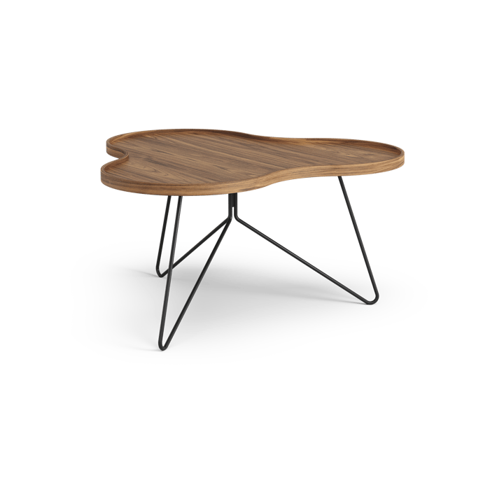 플라워 모노 테이블 스페셜 에디션 84x90 cm - H45 cm-lacquered walnut-black lacquered steel - Swedese | 스웨데제