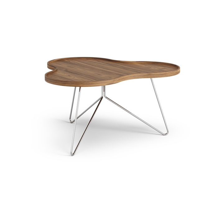 플라워 모노 테이블 스페셜 에디션 84x90 cm - H45 cm-lacquered walnut-chromed steel - Swedese | 스웨데제