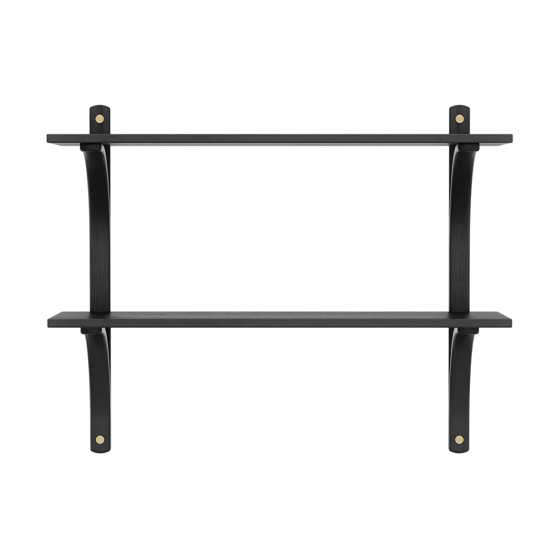 레비 선반, Black ash-brass, 2 shelves, 90 cm Swedese | 스웨데제