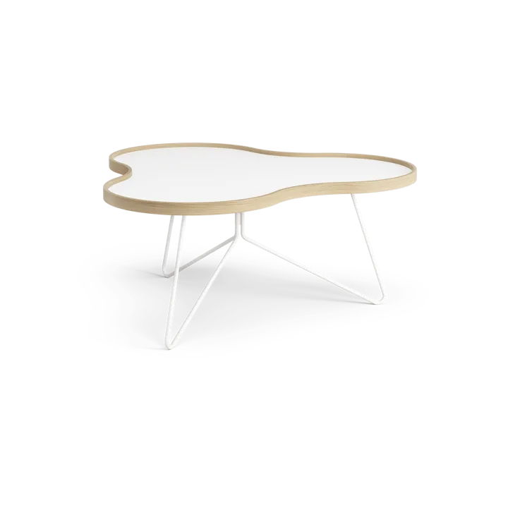 Flower 테이블 84x90 cm - 높이 39cm-화이트-오크-화이트 스탠드 - Swedese | 스웨데제
