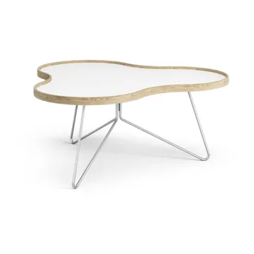 Flower 테이블 84x90 cm - H39 cm-화이트-오크-크롬 - Swedese | 스웨데제