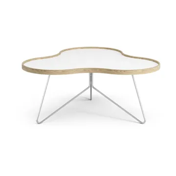Flower 테이블 84x90 cm - H39 cm-화이트-오크-크롬 - Swedese | 스웨데제