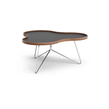 Flower 테이블 84x90 cm - H39cm-블랙-월넛-크롬 - Swedese | 스웨데제