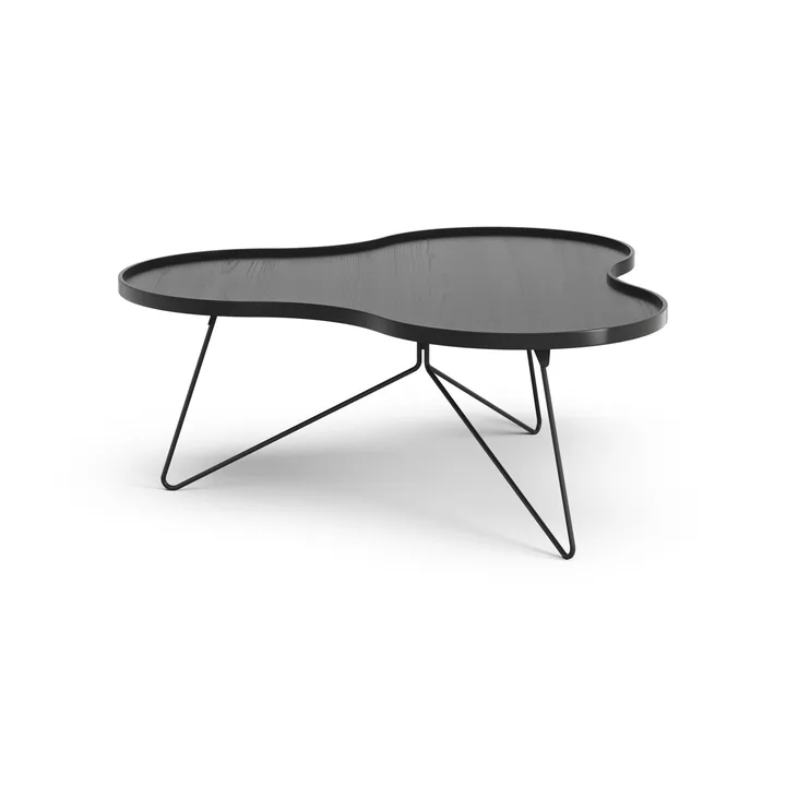 Flower mono 테이블 107x114 cm - H45 cm 물푸레나무 블랙 스테인 마감 - Swedese | 스웨데제