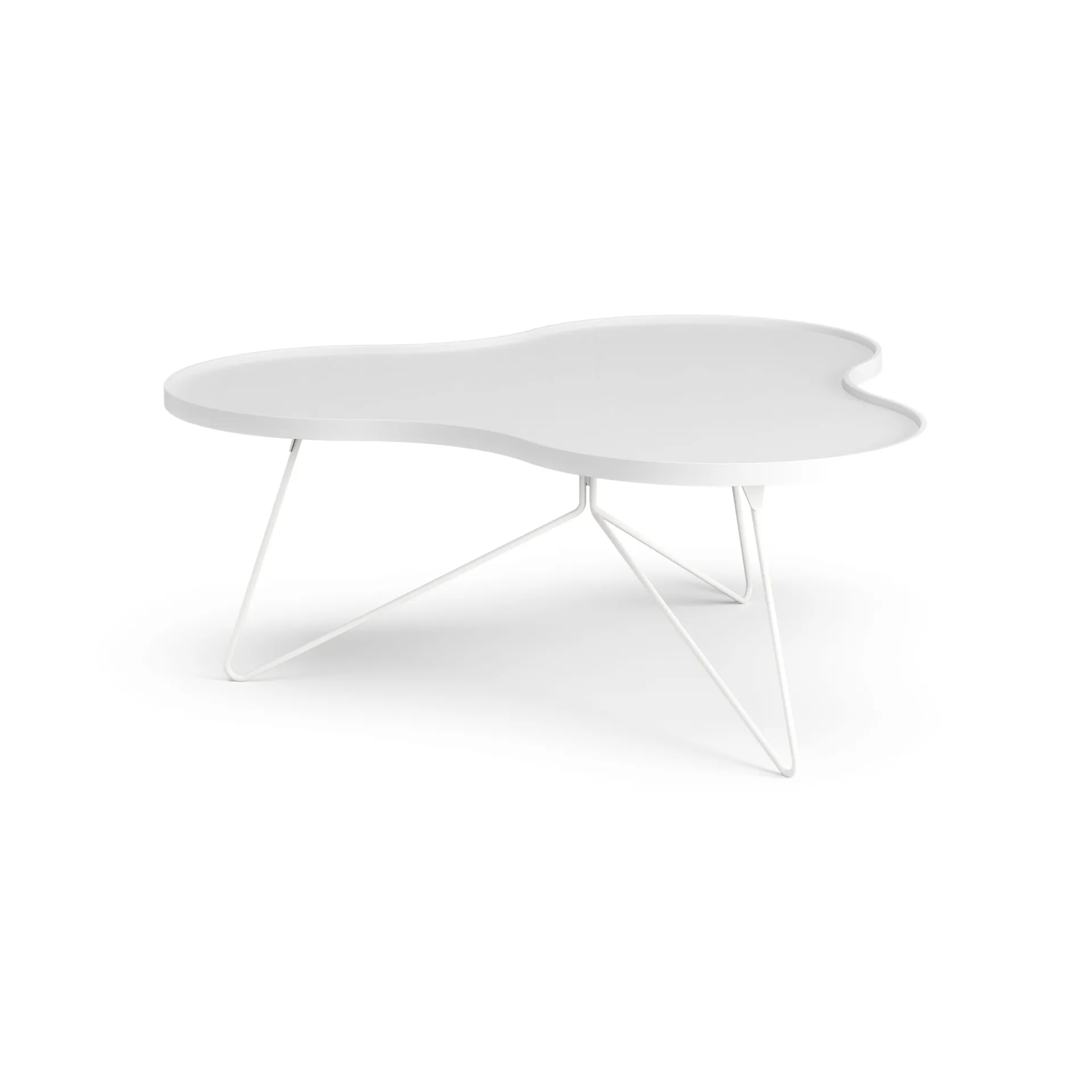 Flower mono 테이블 107x114 cm, H45 cm 화이트 스테인 마감 물푸레나무 Swedese | 스웨데제