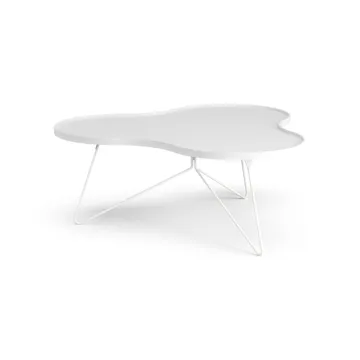 Flower mono 테이블 107x114 cm - H45 cm 화이트 스테인 마감 물푸레나무 - Swedese | 스웨데제