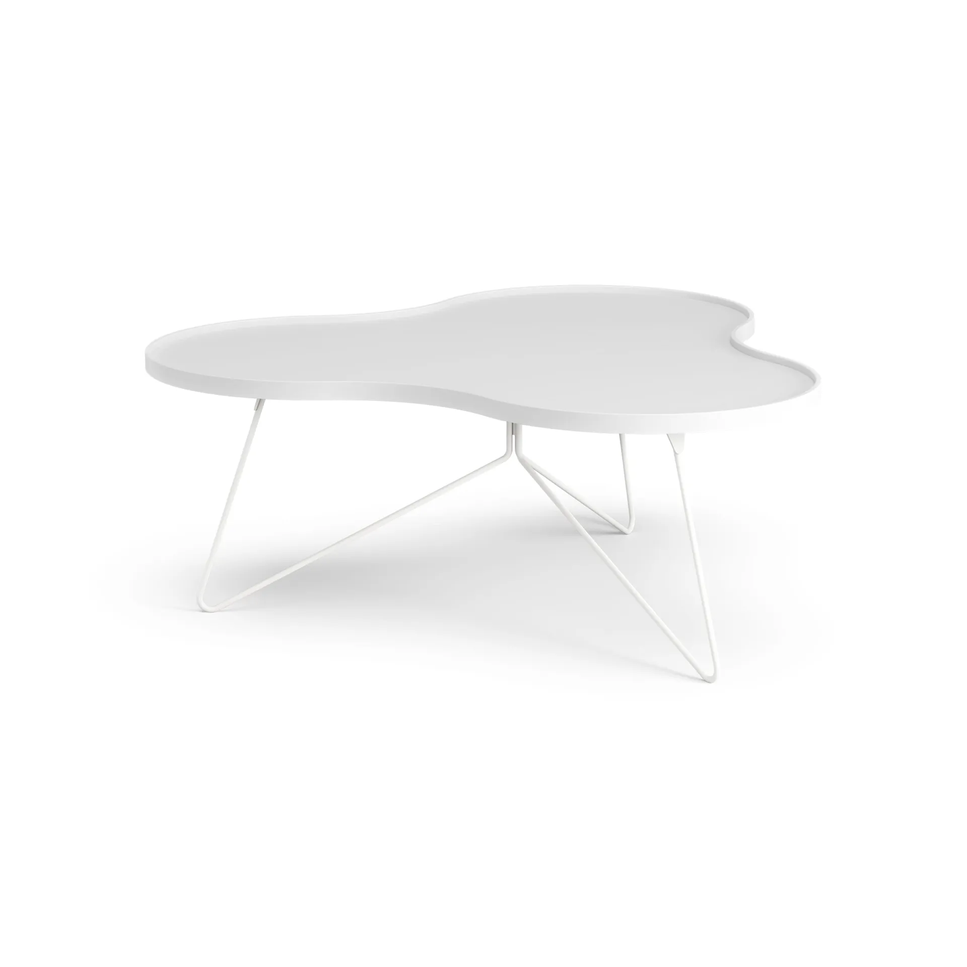 Flower mono 테이블 107x114 cm, H45 cm 화이트 스테인 마감 물푸레나무 Swedese | 스웨데제