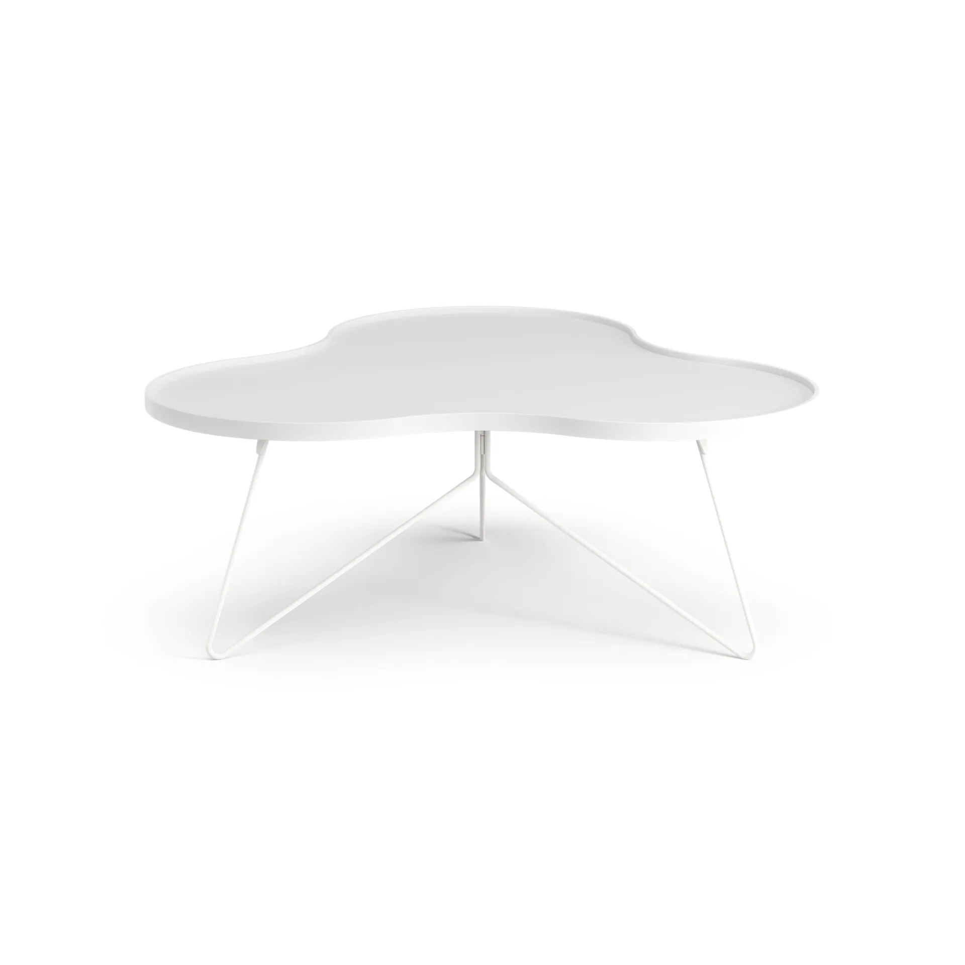 Flower mono 테이블 107x114 cm, H45 cm 화이트 스테인 마감 물푸레나무 Swedese | 스웨데제