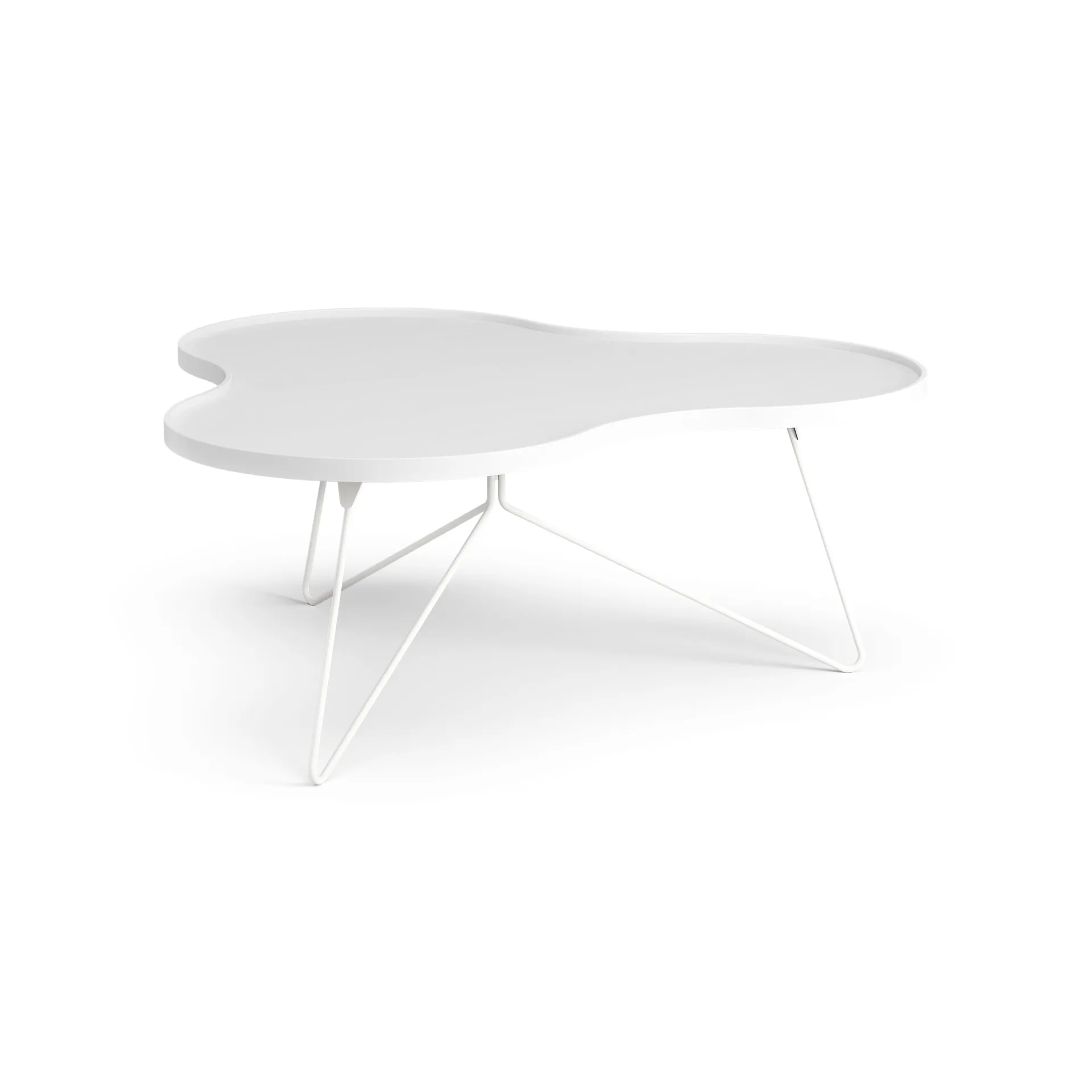 Flower mono 테이블 107x114 cm, H45 cm 화이트 스테인 마감 물푸레나무 Swedese | 스웨데제