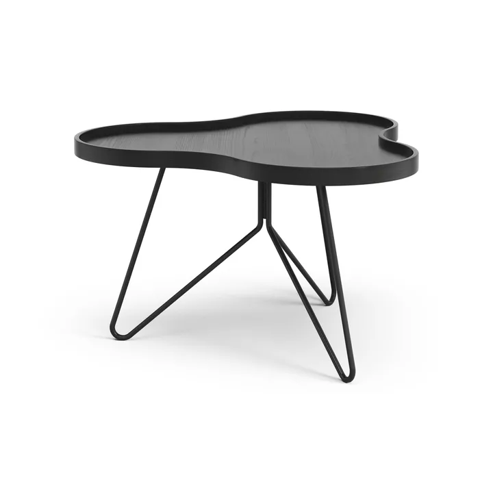 Flower mono 테이블 62x66 cm - H39 cm 블랙 스테인 마감 물푸레나무 - Swedese | 스웨데제