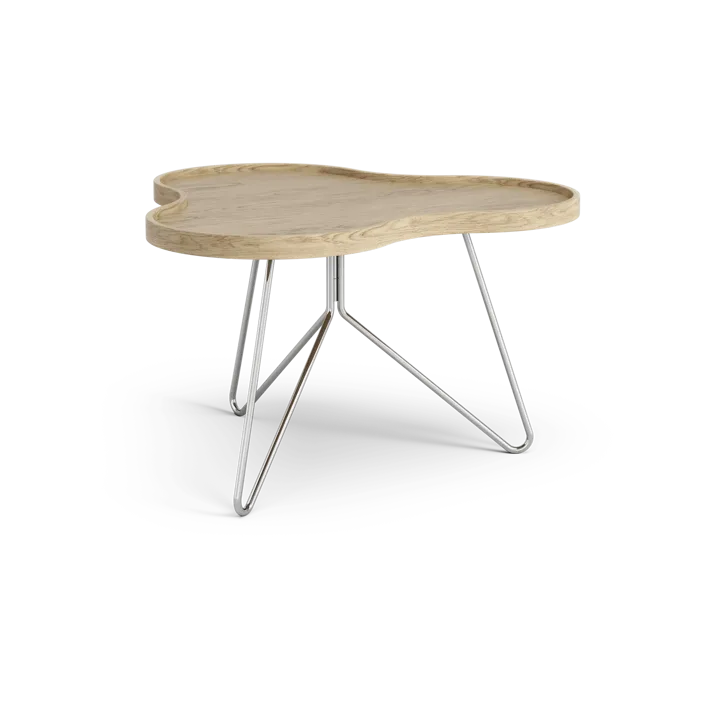 Flower mono 테이블 62x66 cm - H39cm-내추럴 오크-크롬 - Swedese | 스웨데제