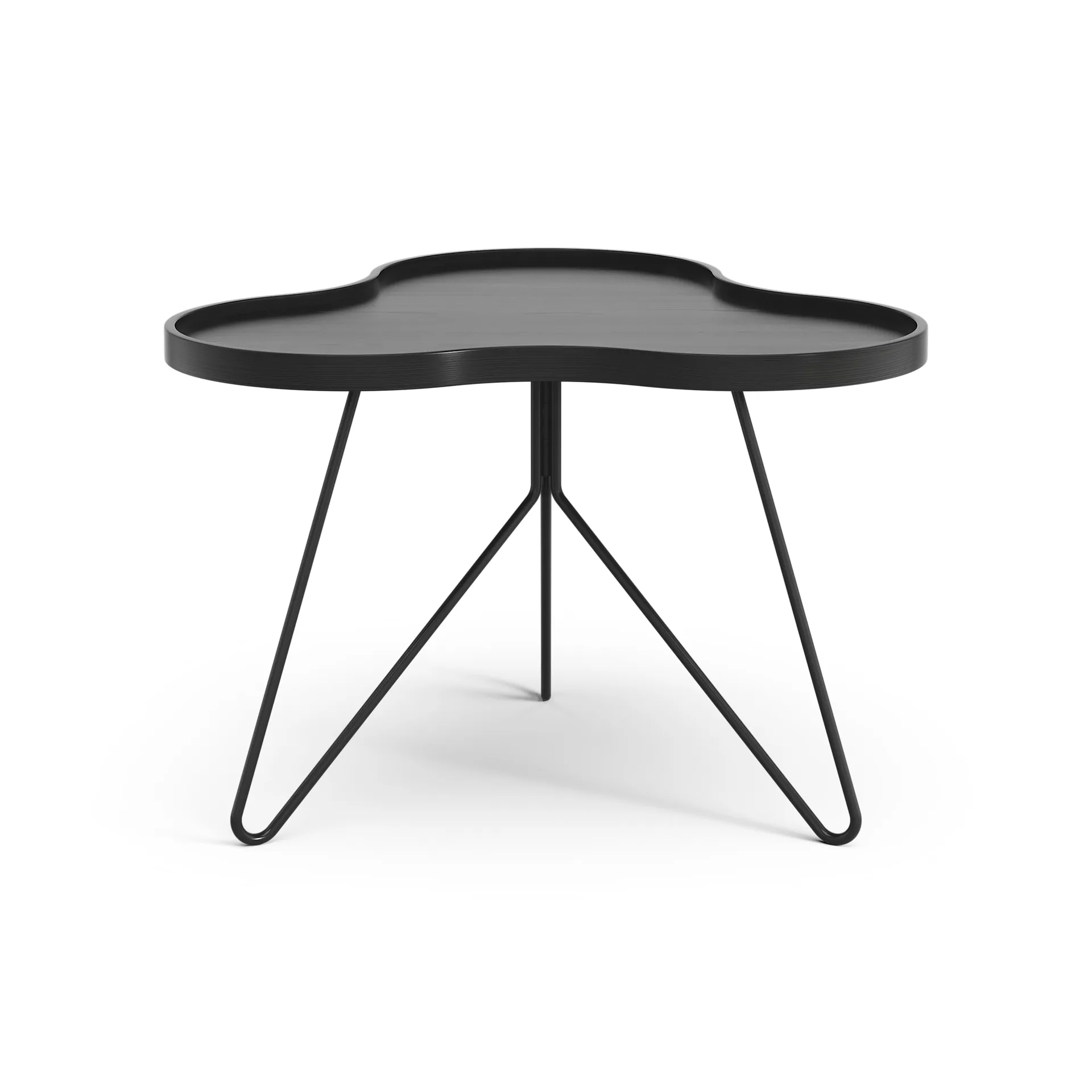 Flower mono 테이블 62x66 cm, H45 cm 물푸레나무 블랙 스테인 마감 Swedese | 스웨데제