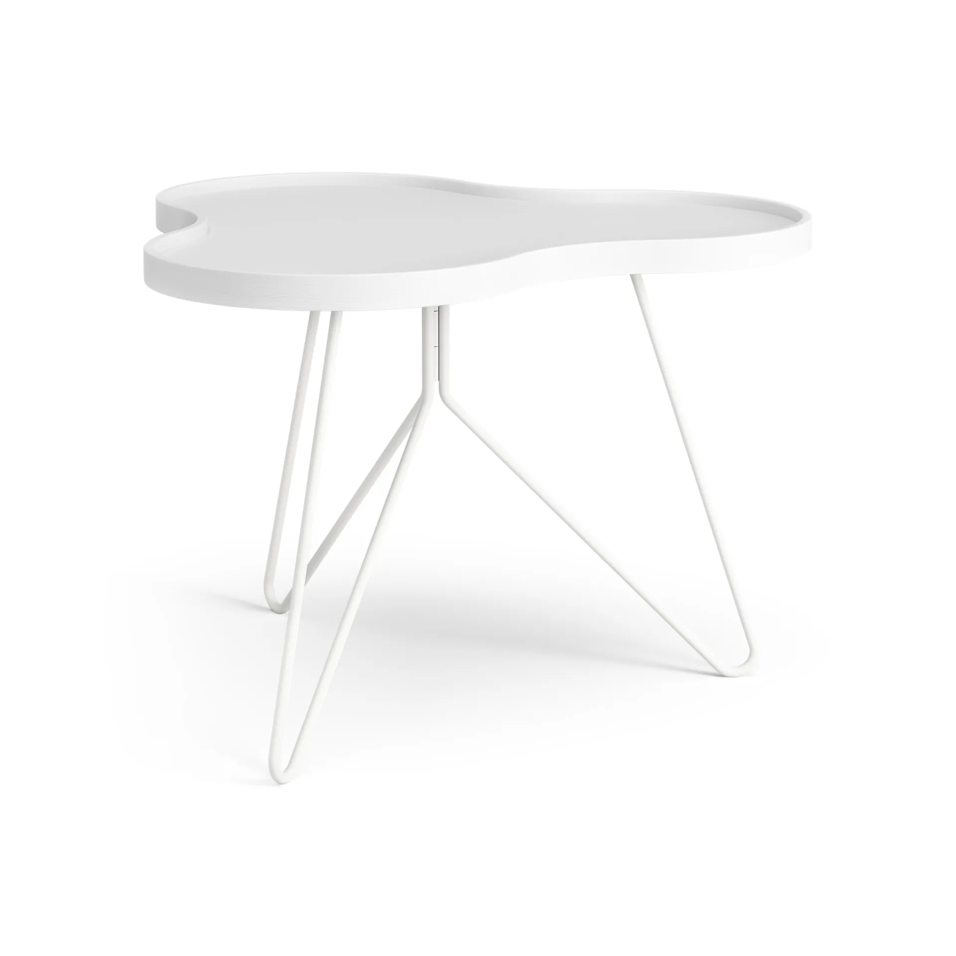 Flower mono 테이블 62x66 cm, H45 cm 화이트 스테인 마감 물푸레나무 Swedese | 스웨데제