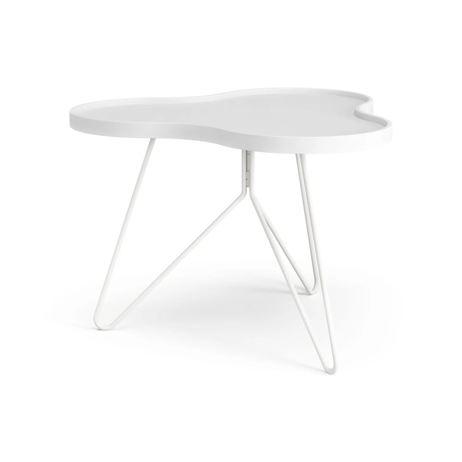 Flower mono 테이블 62x66 cm, H45 cm 화이트 스테인 마감 물푸레나무 Swedese | 스웨데제