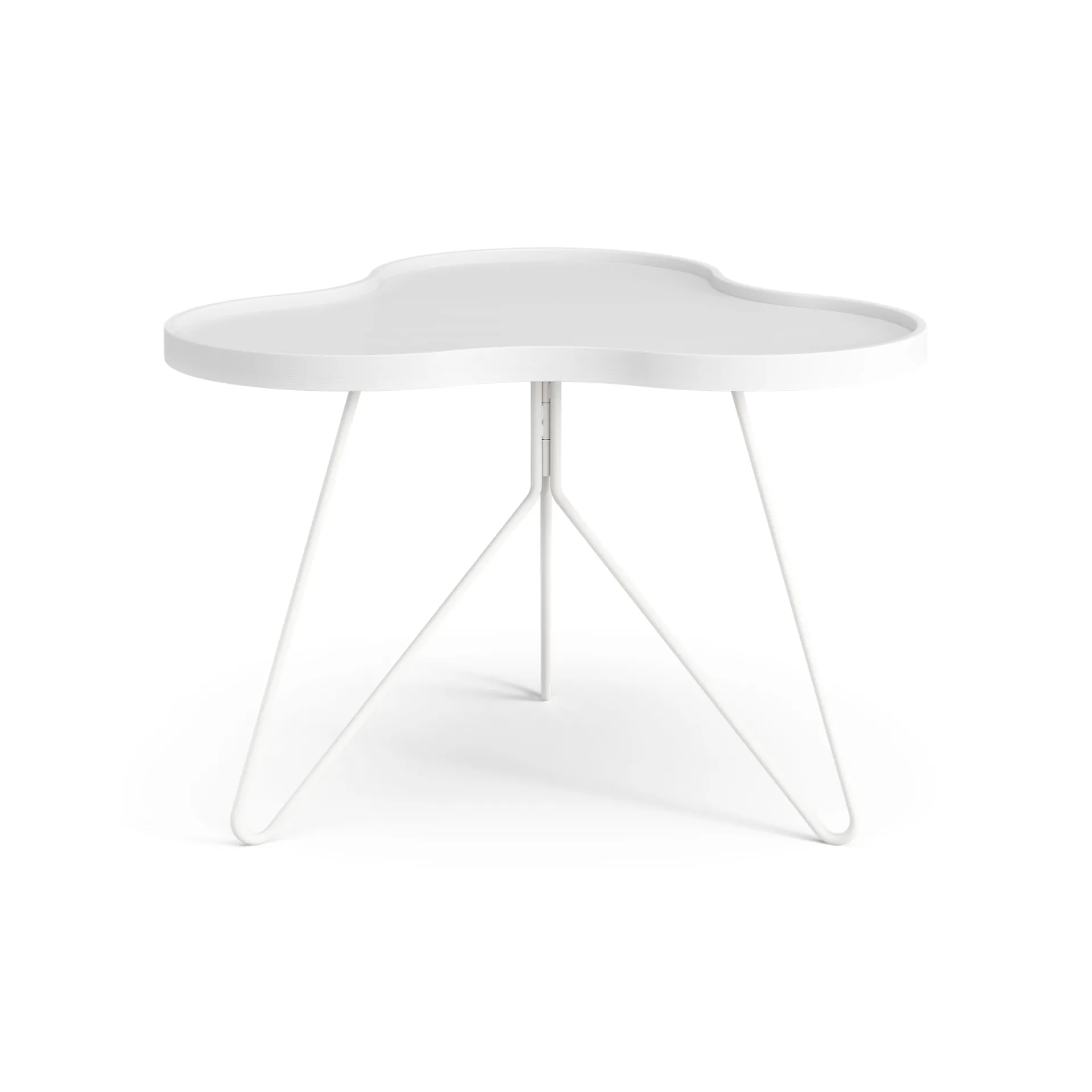 Flower mono 테이블 62x66 cm, H45 cm 화이트 스테인 마감 물푸레나무 Swedese | 스웨데제