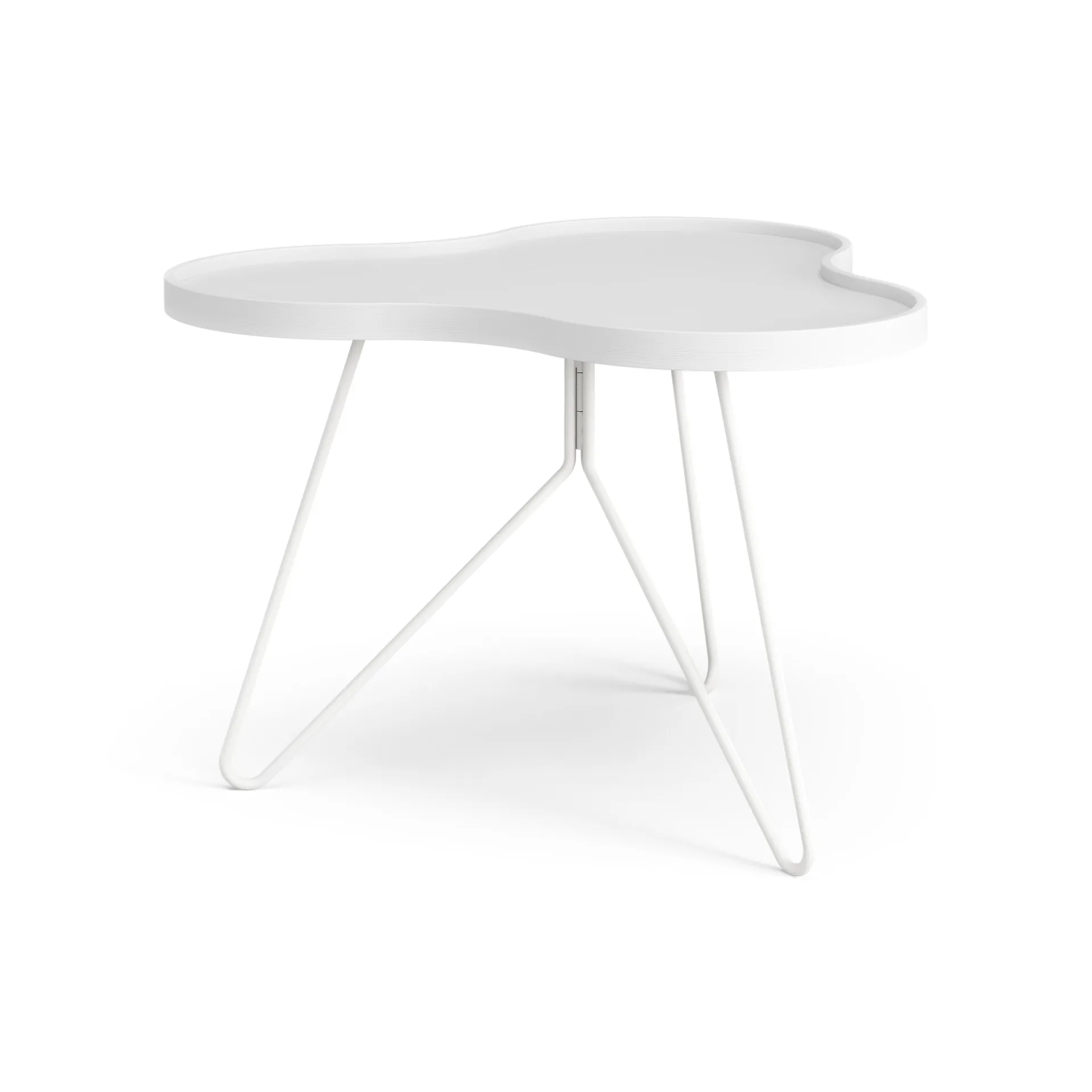Flower mono 테이블 62x66 cm, H45 cm 화이트 스테인 마감 물푸레나무 Swedese | 스웨데제