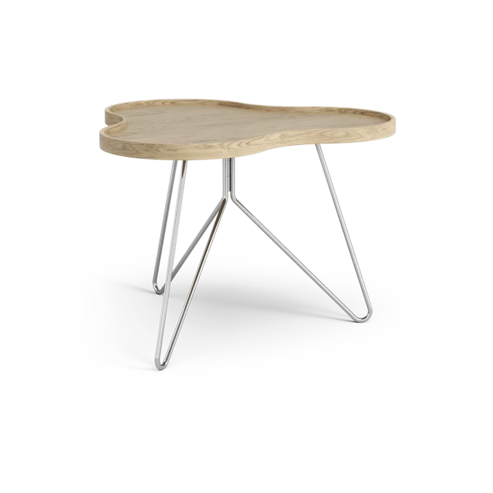 Flower mono 테이블 62x66 cm - H45cm-내추럴 오크-크롬 - Swedese | 스웨데제