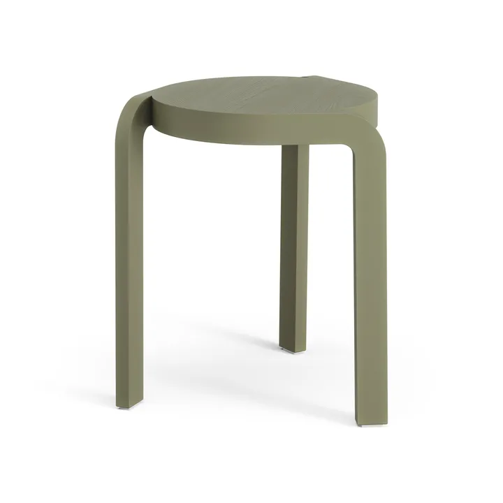 스핀 H 라운드 스툴 H44 cm - 애쉬-모스 그린, Ø32x44 cm - Swedese | 스웨데제
