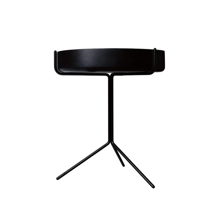 드럼 테이블 - 블랙 글레이즈드-h.46cm-블랙 스탠드 - Swedese | 스웨데제
