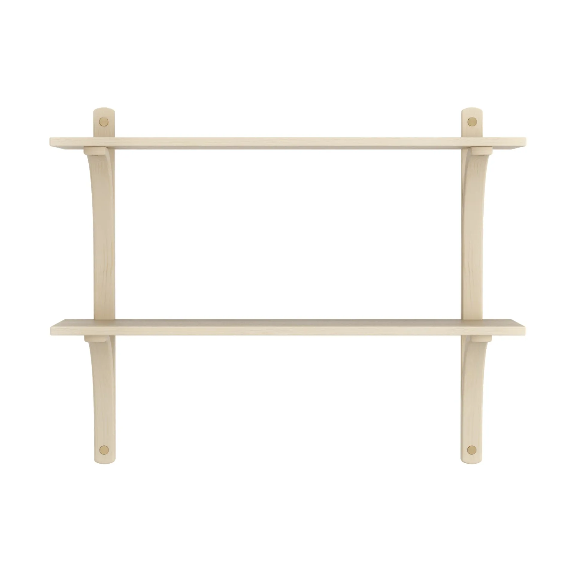 레비 선반, Lacquered ash-brass, 2 shelves, 90 cm Swedese | 스웨데제