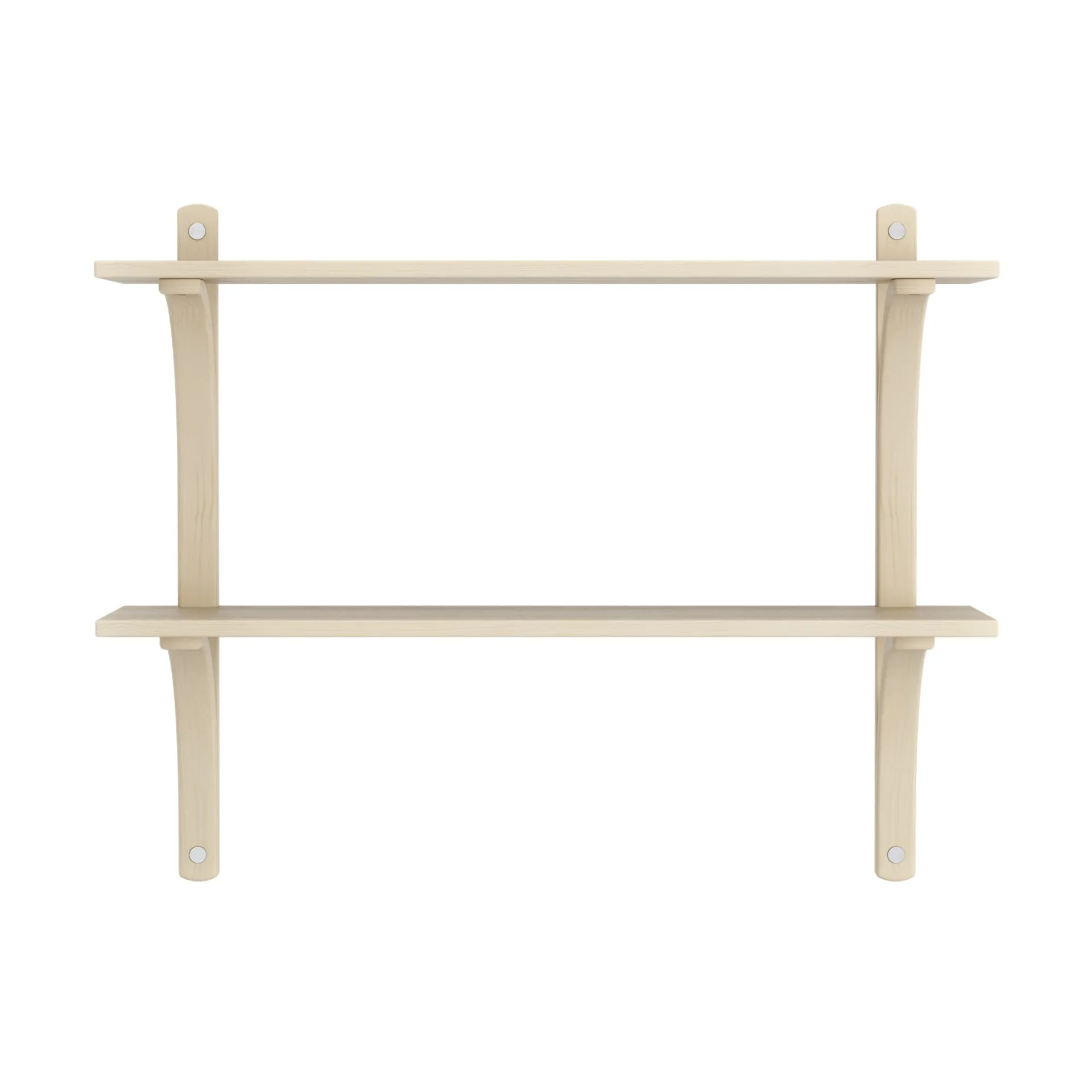 레비 선반, Lacquered ash-stainless steel, 2 shelves, 90 cm Swedese | 스웨데제