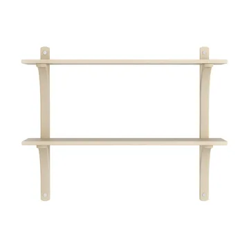 레비 선반 - Lacquered ash-stainless steel, 2 shelves, 90 cm - Swedese | 스웨데제