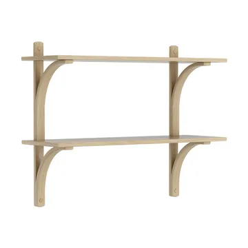 레비 선반 - Lacquered oak-brass, 2 shelves, 90 cm - Swedese | 스웨데제