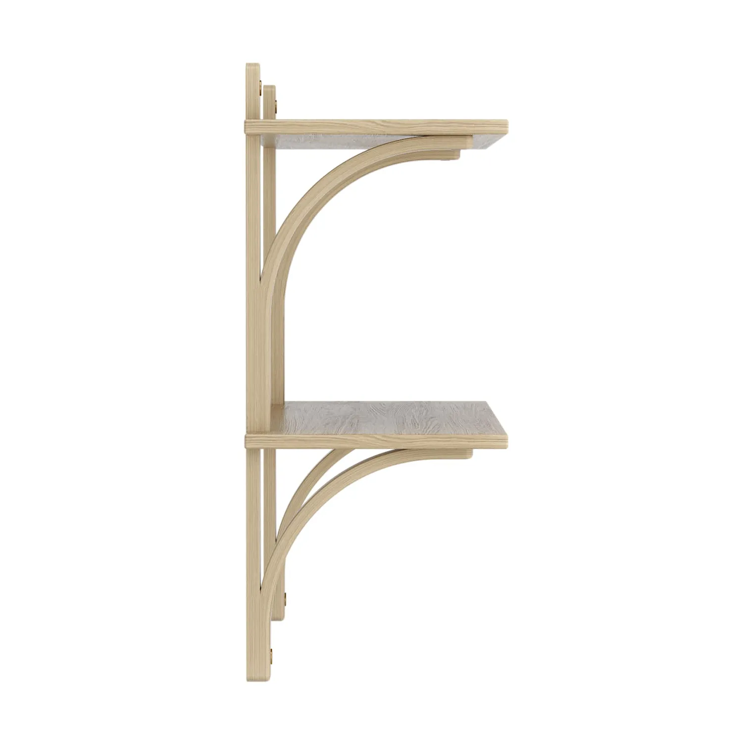 레비 선반, Lacquered oak-brass, 2 shelves, 90 cm Swedese | 스웨데제