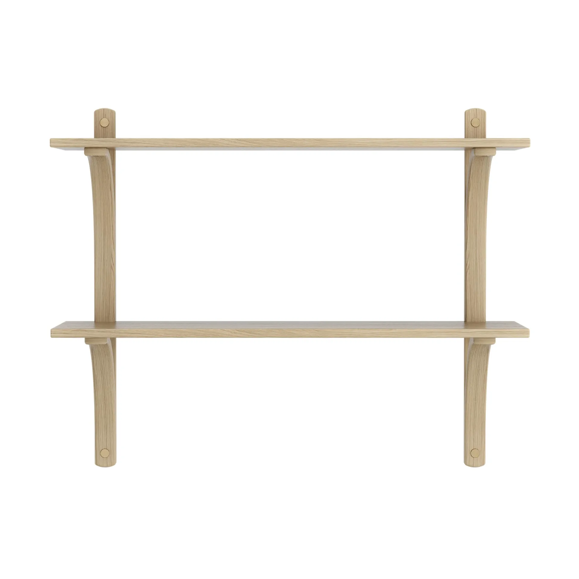 레비 선반, Lacquered oak-brass, 2 shelves, 90 cm Swedese | 스웨데제