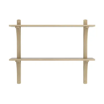 레비 선반 - Lacquered oak-brass, 2 shelves, 90 cm - Swedese | 스웨데제