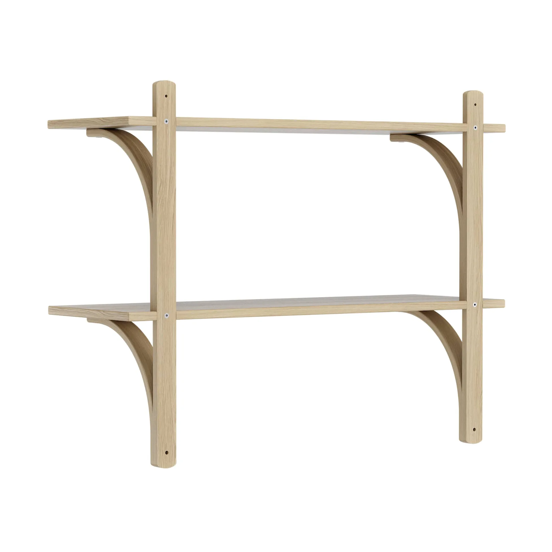레비 선반, Lacquered oak-brass, 2 shelves, 90 cm Swedese | 스웨데제