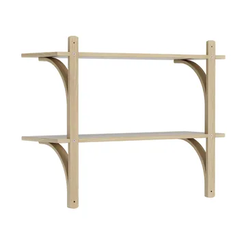 레비 선반 - Lacquered oak-brass, 2 shelves, 90 cm - Swedese | 스웨데제