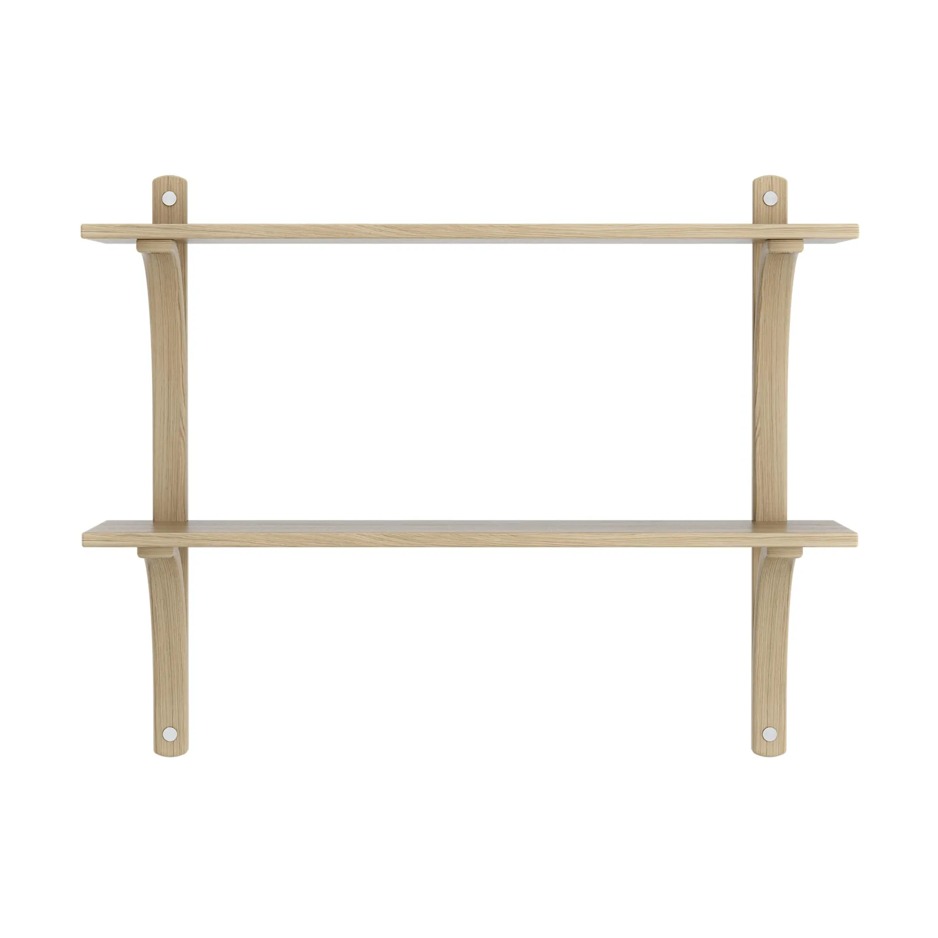 레비 선반, Lacquered oak-stainless steel, 2 shelves, 90 cm Swedese | 스웨데제