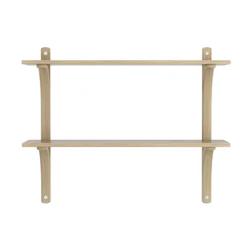 레비 선반 - Lacquered oak-stainless steel, 2 shelves, 90 cm - Swedese | 스웨데제