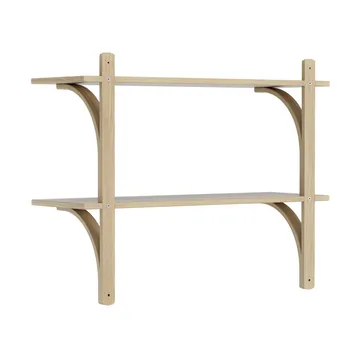 레비 선반 - Lacquered oak-stainless steel, 2 shelves, 90 cm - Swedese | 스웨데제