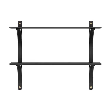 Levi 선반 - Black ash-brass, 2 shelves, 90 cm - Swedese | 스웨데제