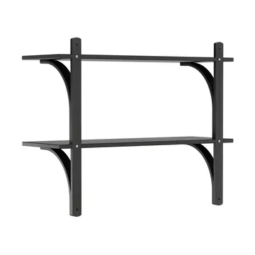 Levi 선반 - Black ash-stainless steel, 2 shelves, 90 cm - Swedese | 스웨데제