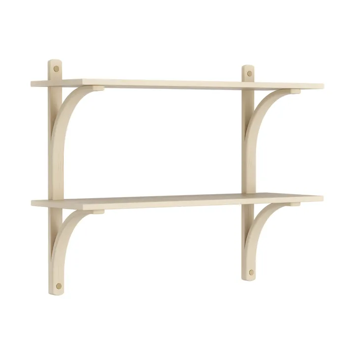Levi 선반 - Lacquered ash-brass, 2 shelves, 90 cm - Swedese | 스웨데제