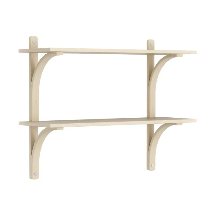 Levi 선반 - Lacquered ash-stainless steel, 2 shelves, 90 cm - Swedese | 스웨데제