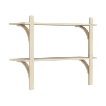 Levi 선반 - Lacquered ash-stainless steel, 2 shelves, 90 cm - Swedese | 스웨데제